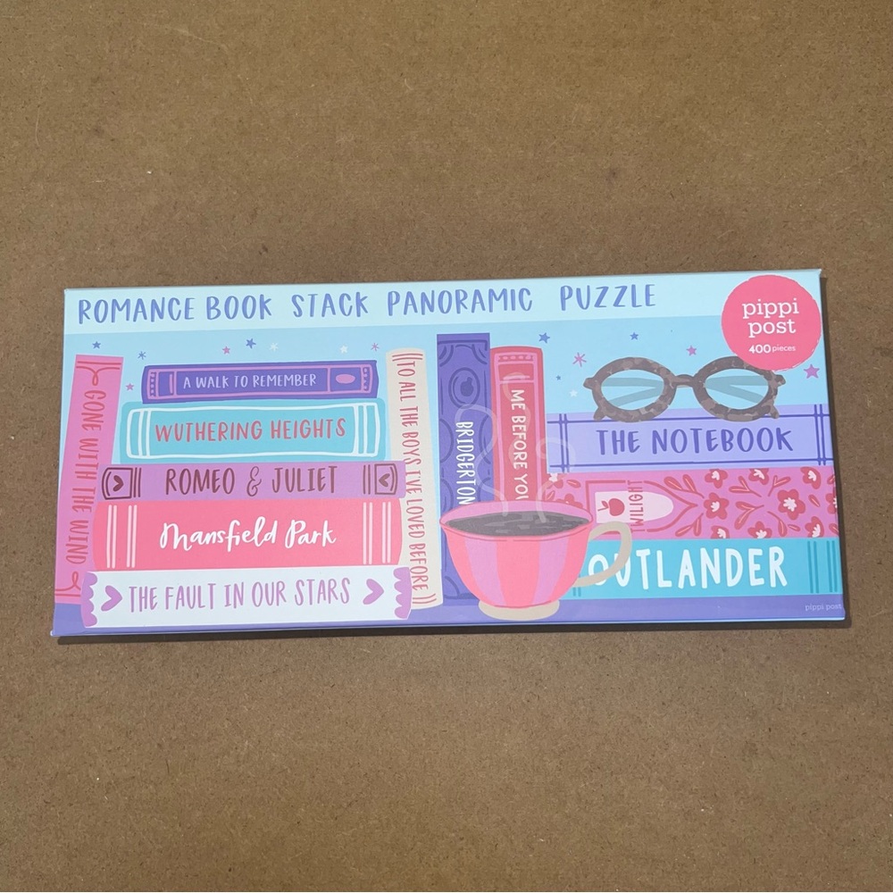Pippi Post Romance Novels Bookshelf - 400 Piece Panoramic Jigsaw Puzzle